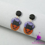 Pumpkin Black Cat Jewelry