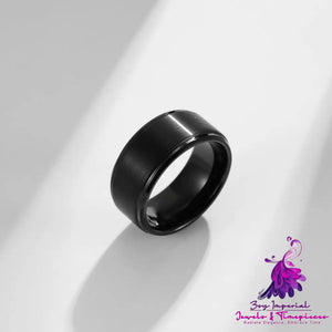 Black Plated Tungsten Steel Ring