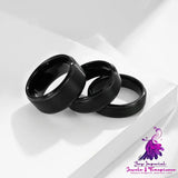 Black Plated Tungsten Steel Ring