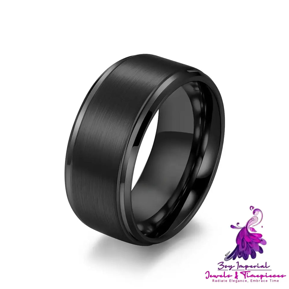 Black Plated Tungsten Steel Ring