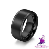 Black Plated Tungsten Steel Ring