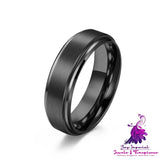 Black Plated Tungsten Steel Ring