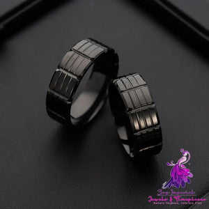 Black Plated Stainless Steel Ring