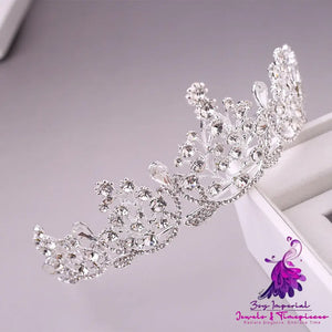 Black Rhinestone Crown Bridal Tiara