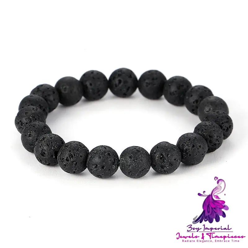 Lava Volcanic Rock Stretch Bracelet