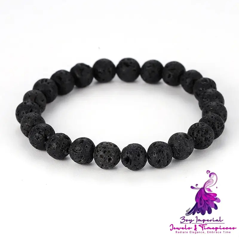 Lava Volcanic Rock Stretch Bracelet