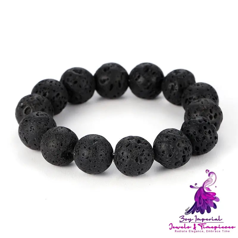 Lava Volcanic Rock Stretch Bracelet