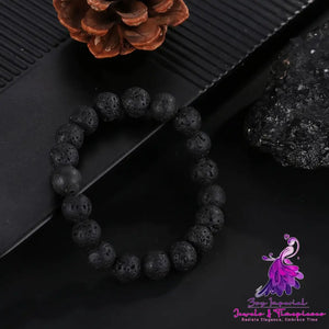 Lava Volcanic Rock Stretch Bracelet