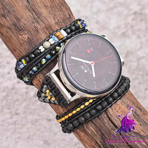 Vintage Natural Stone Woven Watch Band