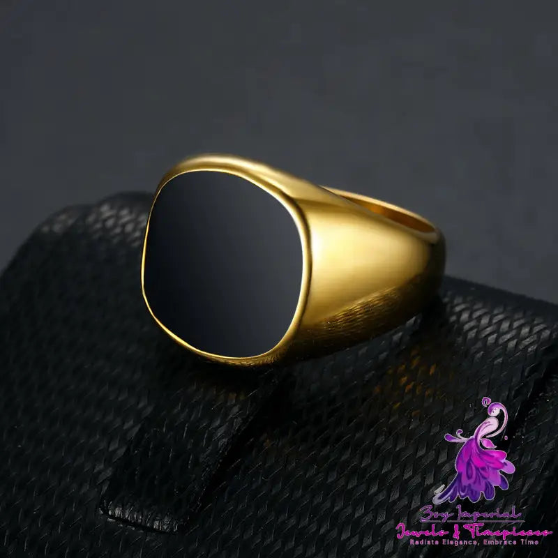 Black Square Men’s Ring