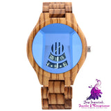 Black Tech Wood Large Dial Quartz Watch