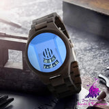 Black Tech Wood Large Dial Quartz Watch