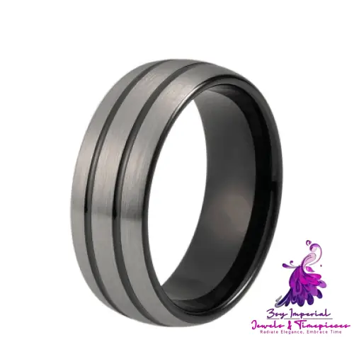 Black Tungsten Wedding Ring