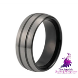 Black Tungsten Wedding Ring