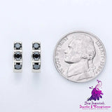 Moissanite Black And White Ear Clip