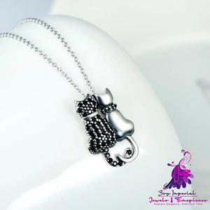 Cat Necklace With Diamonds