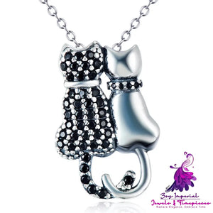 Cat Necklace With Diamonds