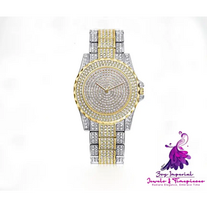 Bling Casual Ladies Quartz Gold Watch