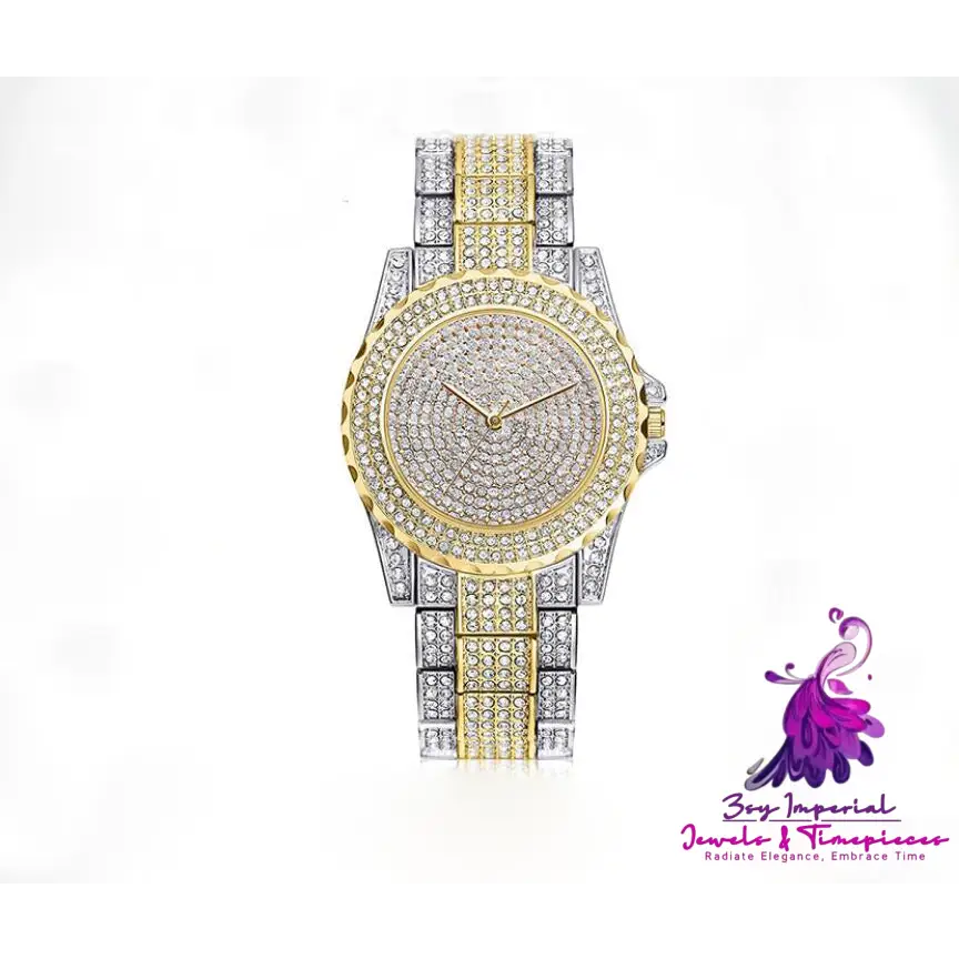 Bling Casual Ladies Quartz Gold Watch