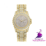 Bling Casual Ladies Quartz Gold Watch