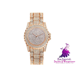 Bling Casual Ladies Quartz Gold Watch