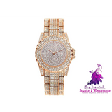 Bling Casual Ladies Quartz Gold Watch