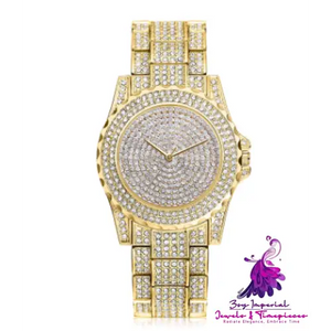 Bling Casual Ladies Quartz Gold Watch