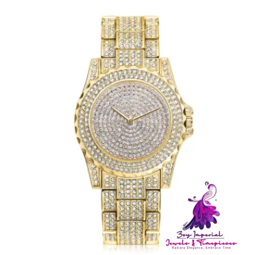 Bling Casual Ladies Quartz Gold Watch