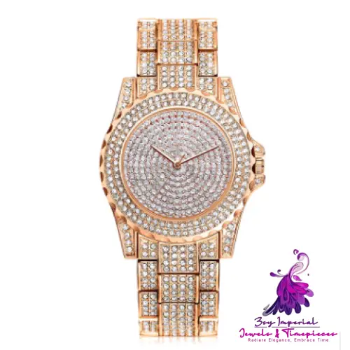 Bling Casual Ladies Quartz Gold Watch