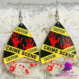 Bloodstained Fingerprint Earrings