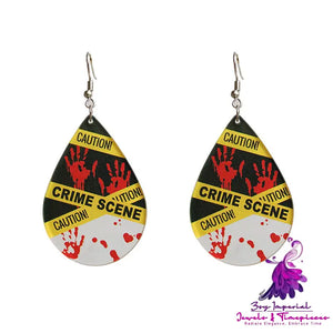 Bloodstained Fingerprint Earrings