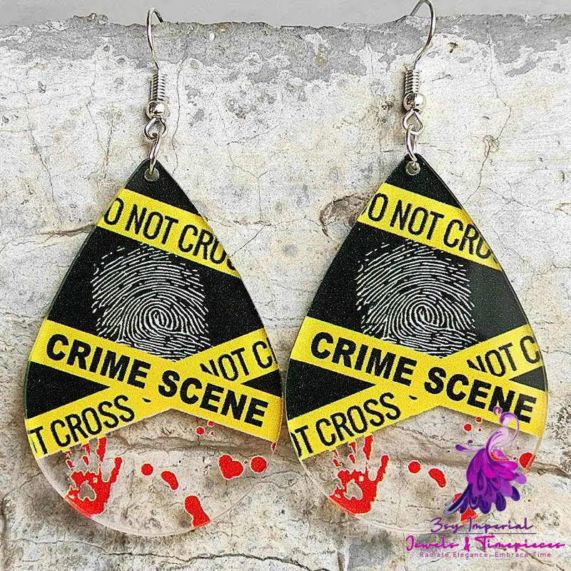 Bloodstained Fingerprint Earrings