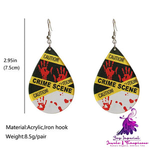 Bloodstained Fingerprint Earrings