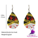 Bloodstained Fingerprint Earrings