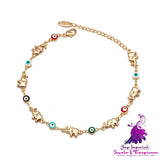 Elephant Devil’s Eye Bracelet Female Dripping Oil Blue Eye