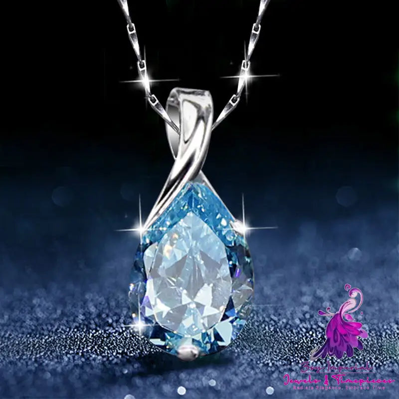 Blue Crystal Retro Dignified Pendant