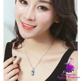 Blue Crystal Retro Dignified Pendant