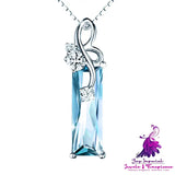 Blue Crystal Retro Dignified Pendant