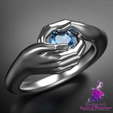 Exquisite Blue Crystal Zircon Ring