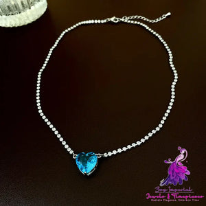 Special-interest Blue Zircon Necklace