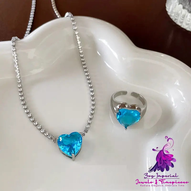 Special-interest Blue Zircon Necklace