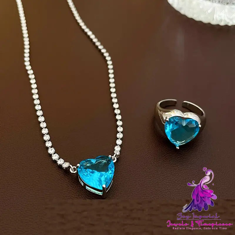 Special-interest Blue Zircon Necklace