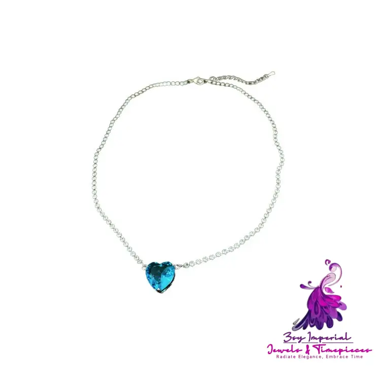 Special-interest Blue Zircon Necklace