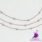 Copper Plated Blue Flower Necklace