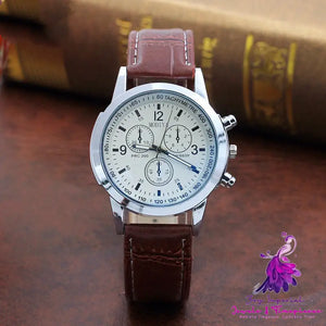 Fashion Blue Glass Belt Men’s Quartz Watch