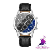 Fashion Blue Glass Belt Men’s Quartz Watch