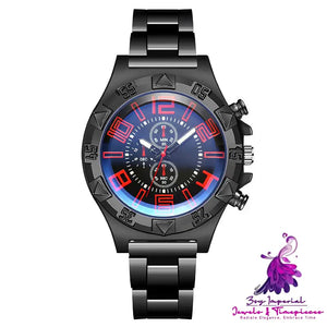 Blue Light Luminous Steel Belt Watch