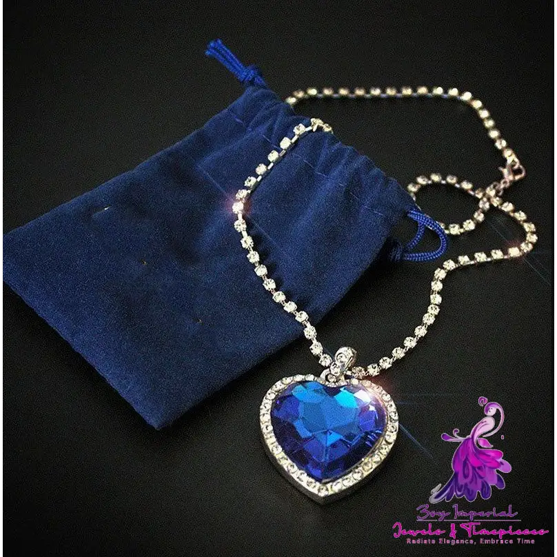 Ocean Heart Love Pendant Necklace