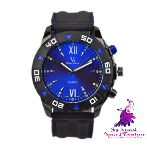 Blue Red Plate Men’s Watch