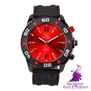 Blue Red Plate Men’s Watch